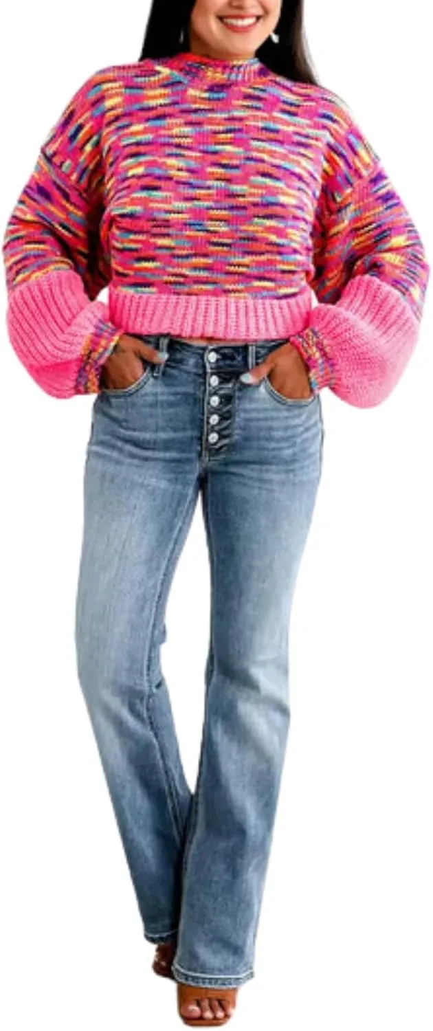 Mid Rise Button Fly Bootcut Jeans Trendy Classic Vintage Jeans Stretchy Jeans for Women