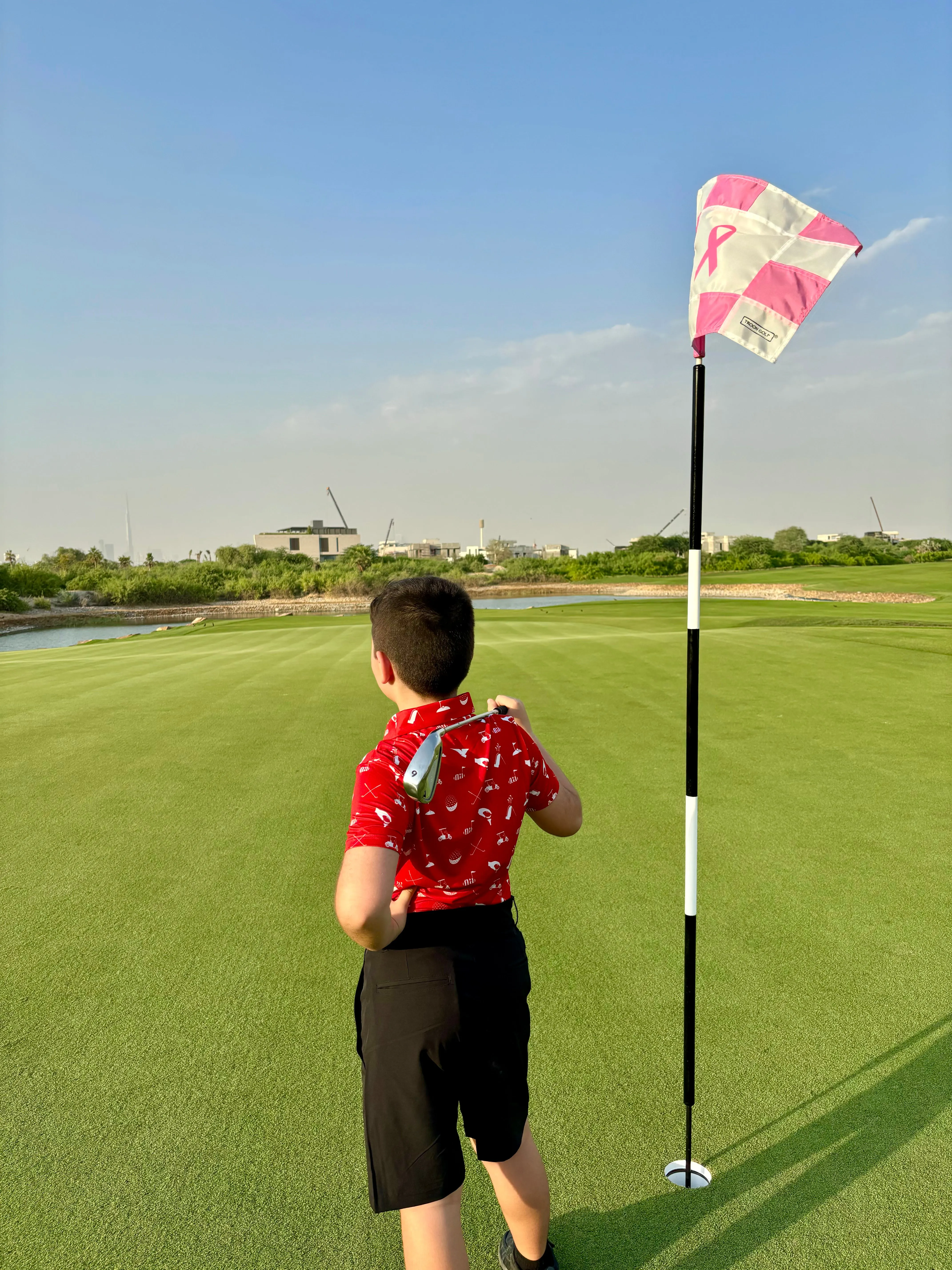 Moderno Red Caddy Kid's Golf Polo