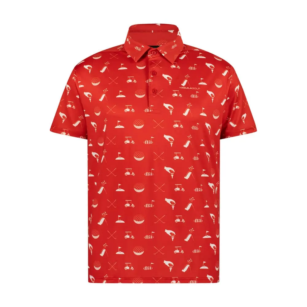 Moderno Red Caddy Kid's Golf Polo