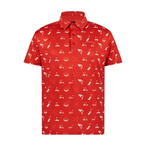 Moderno Red Caddy Kid's Golf Polo