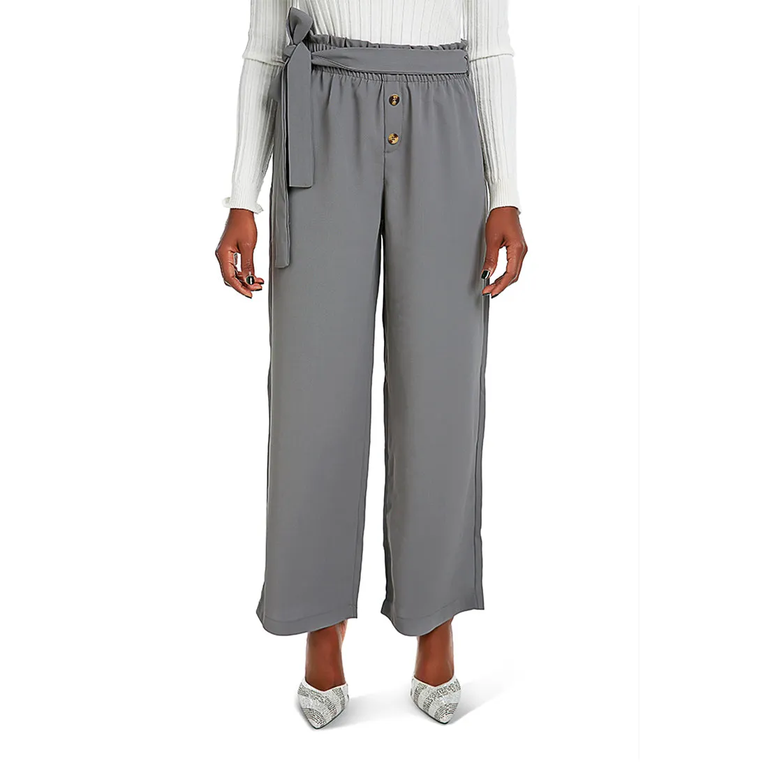 Multi Button High Waisted Pants