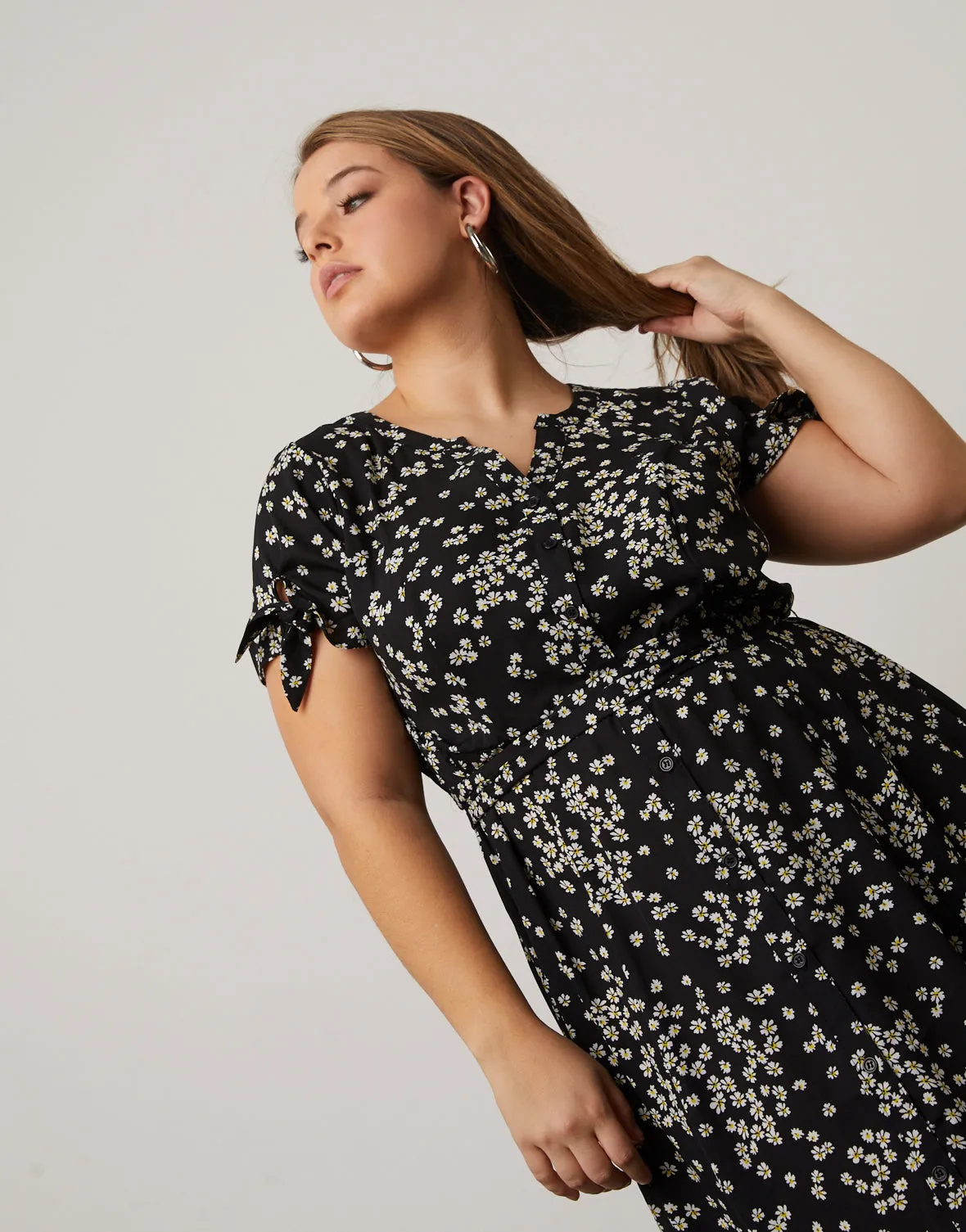 Plus Size Button Down Floral Sundress