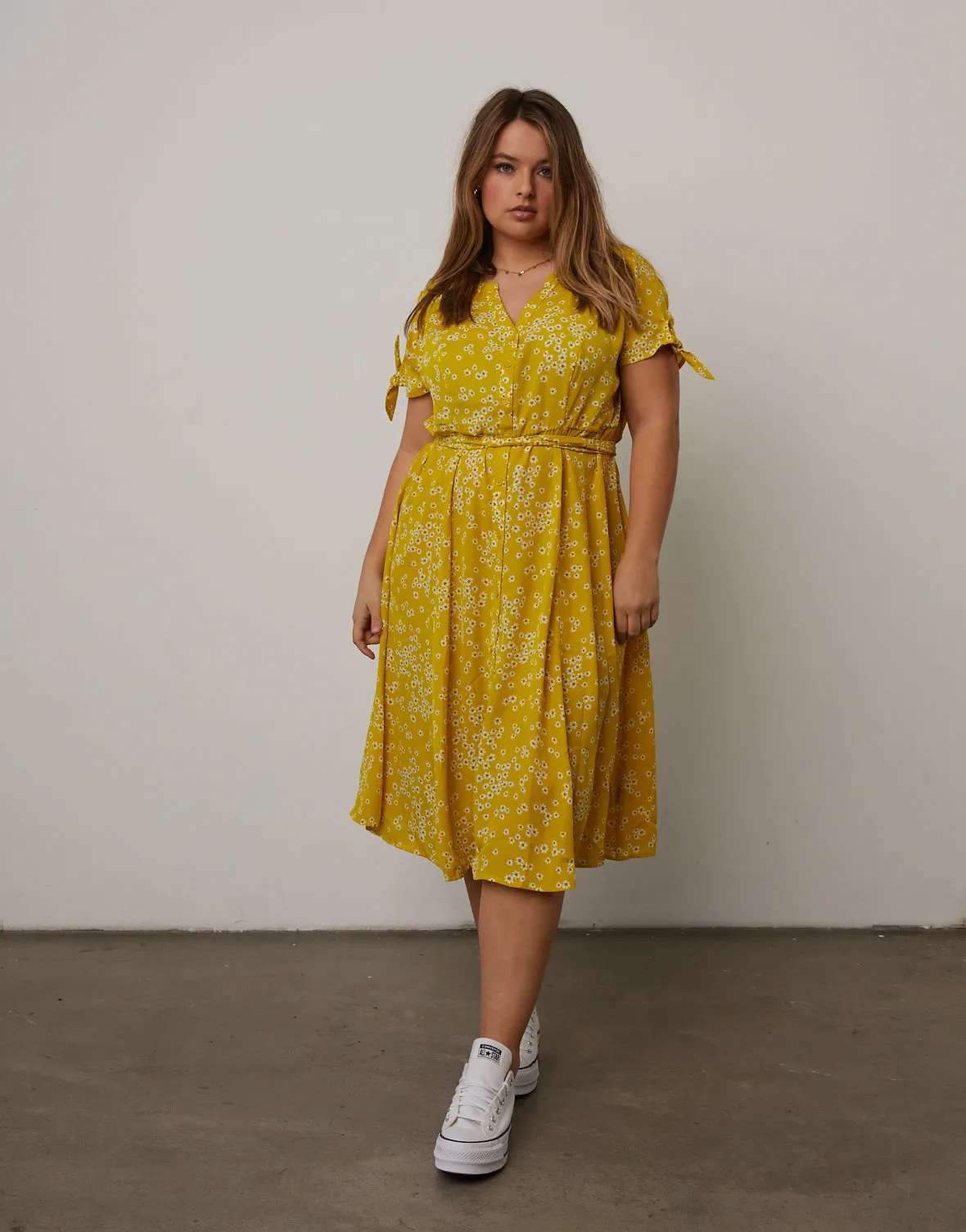 Plus Size Button Down Floral Sundress