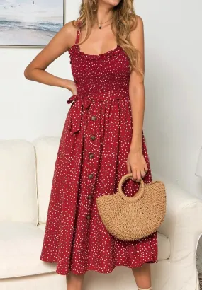 Polka Dot Sundress: Chic Sleeveless Summer Style Statement
