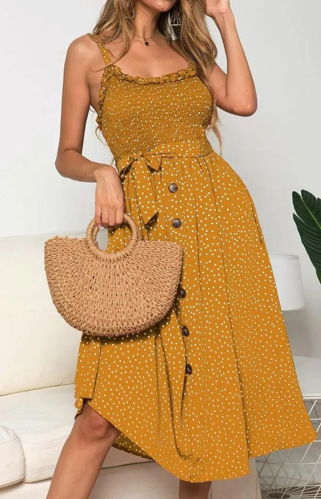 Polka Dot Sundress: Chic Sleeveless Summer Style Statement