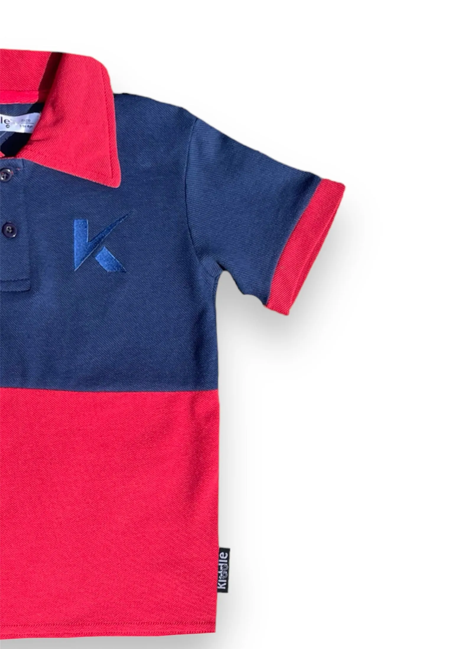 Polo Shirt Red & Navy Blue