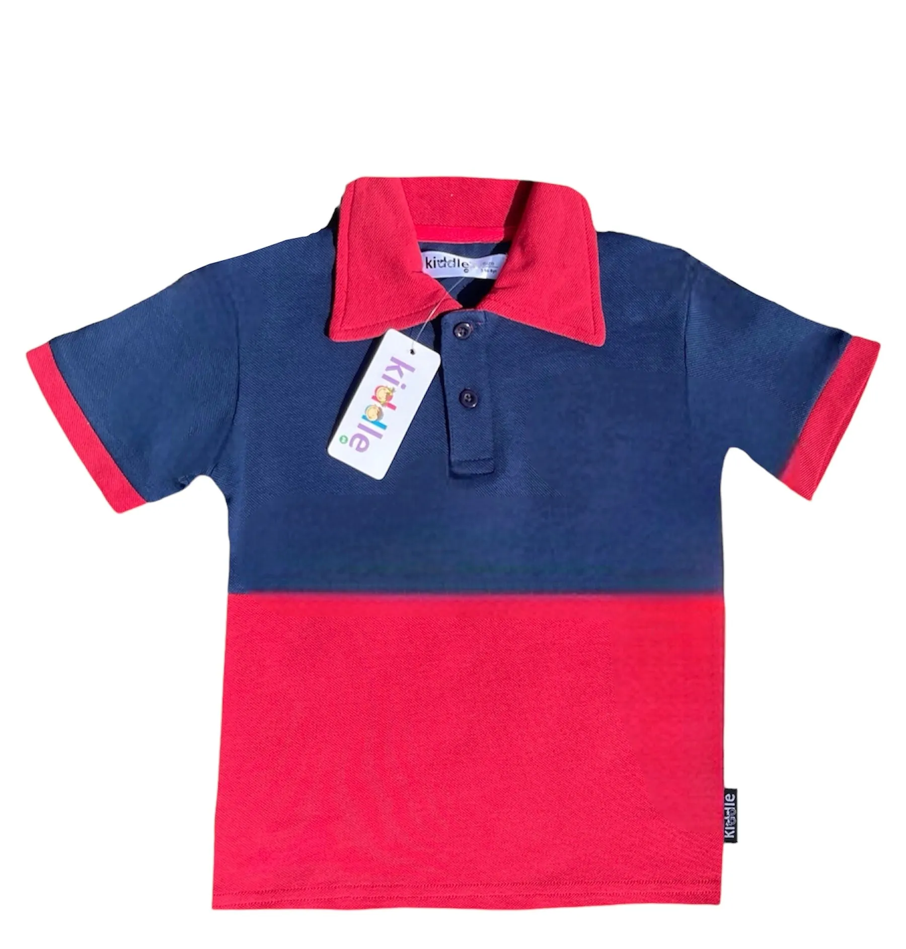 Polo Shirt Red & Navy Blue