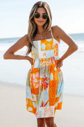 Seashell Self-tie Flowy Sundress