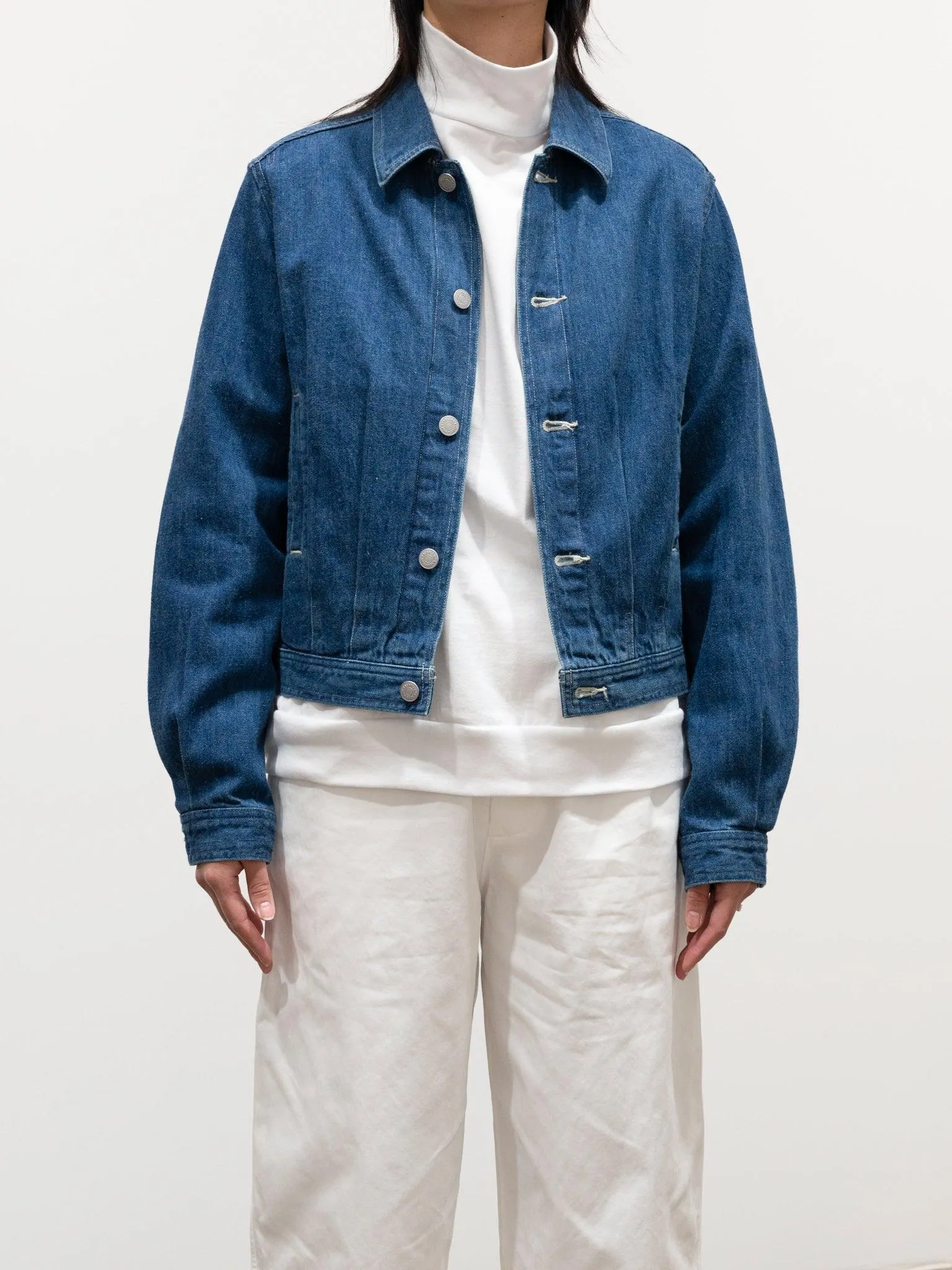 Selvedge Light Denim Blouson - Light Indigo (Women’s)