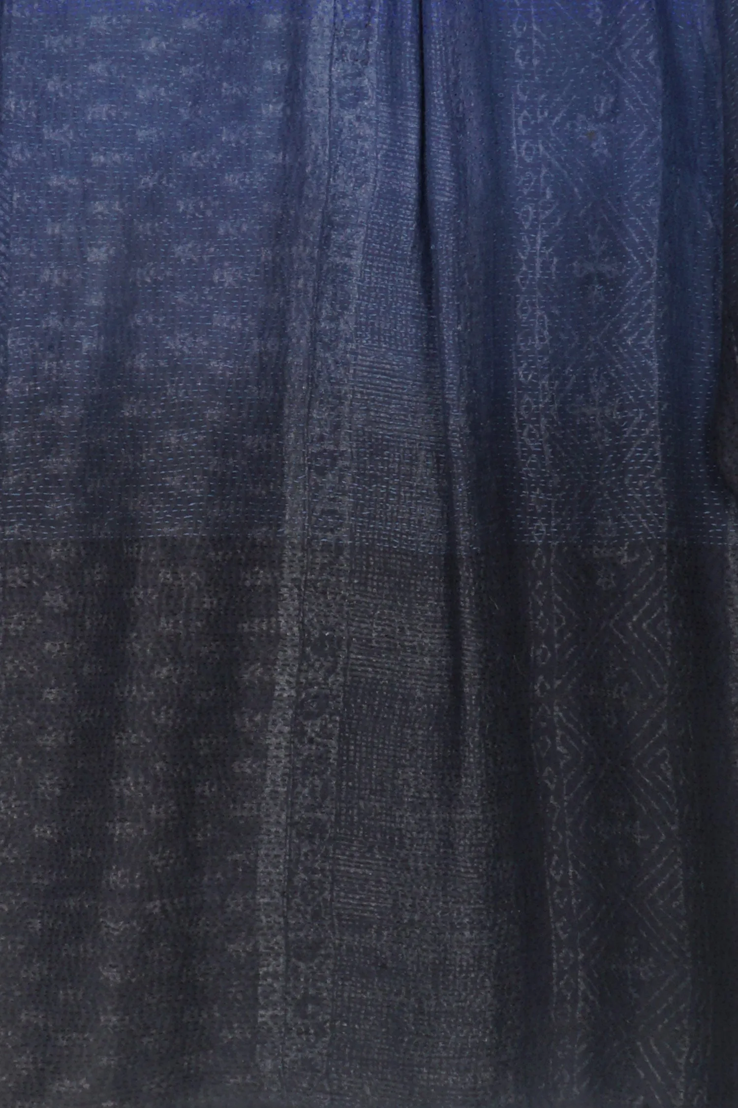 SILK COTTON OMBRE PRINT KANTHA SHIRT JKT - os2023-blk -