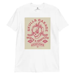 Skulls Garage Parts & Services | Unisex Soft Style T-Shirt