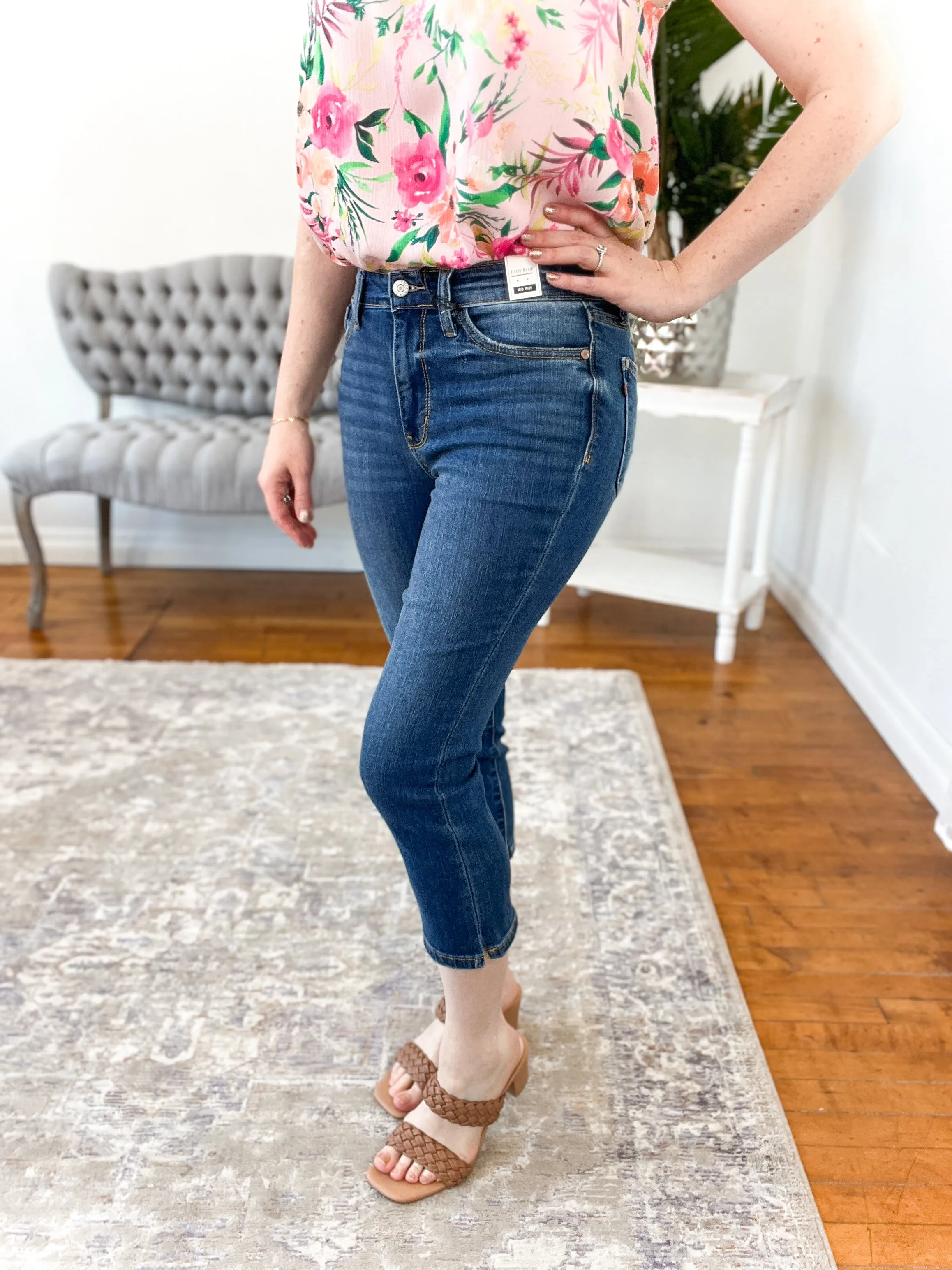 Sophie Mid-Rise Judy Blue Capris FINAL SALE