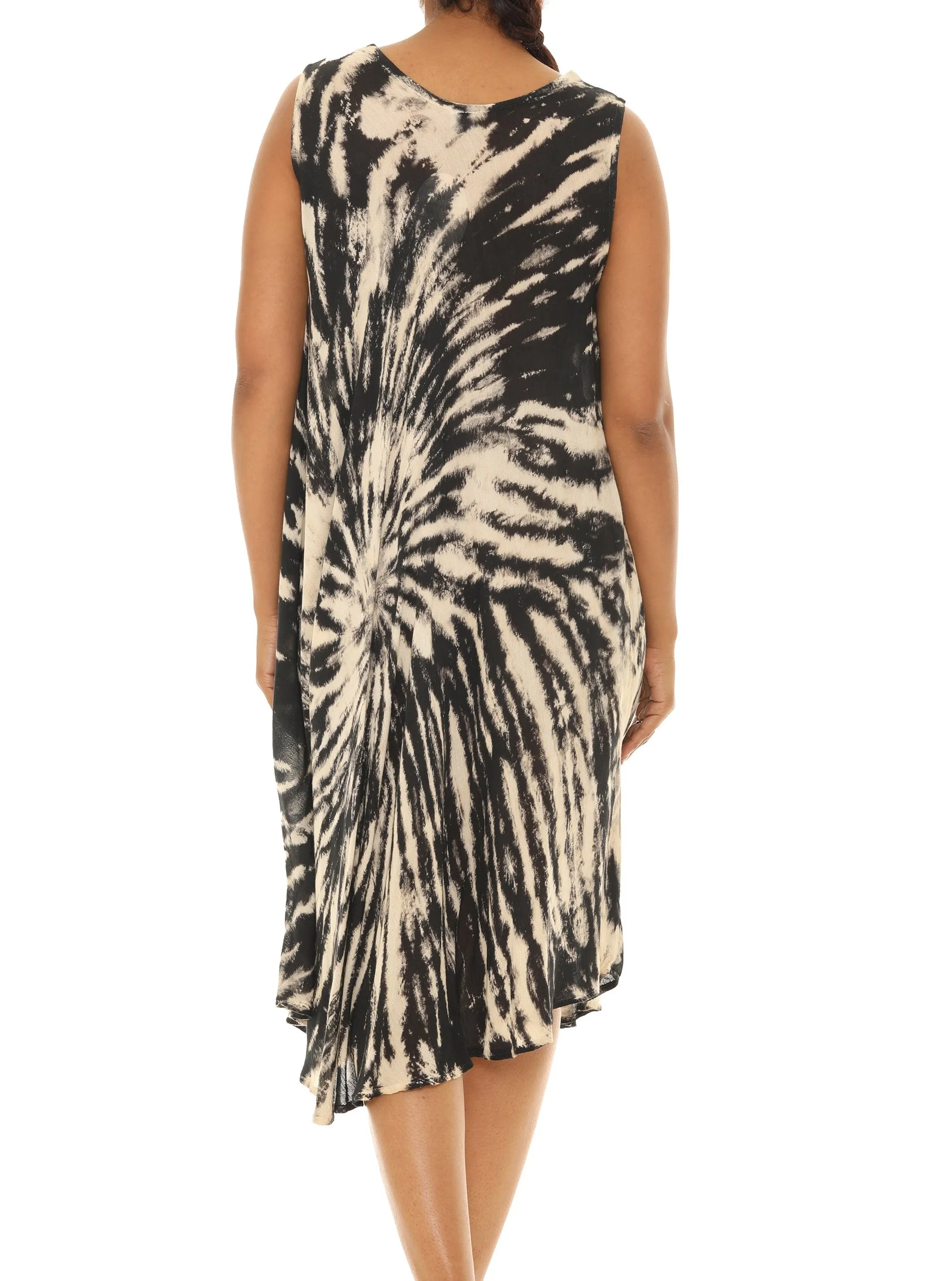 Spiral Tie Dye Rayon Sundress