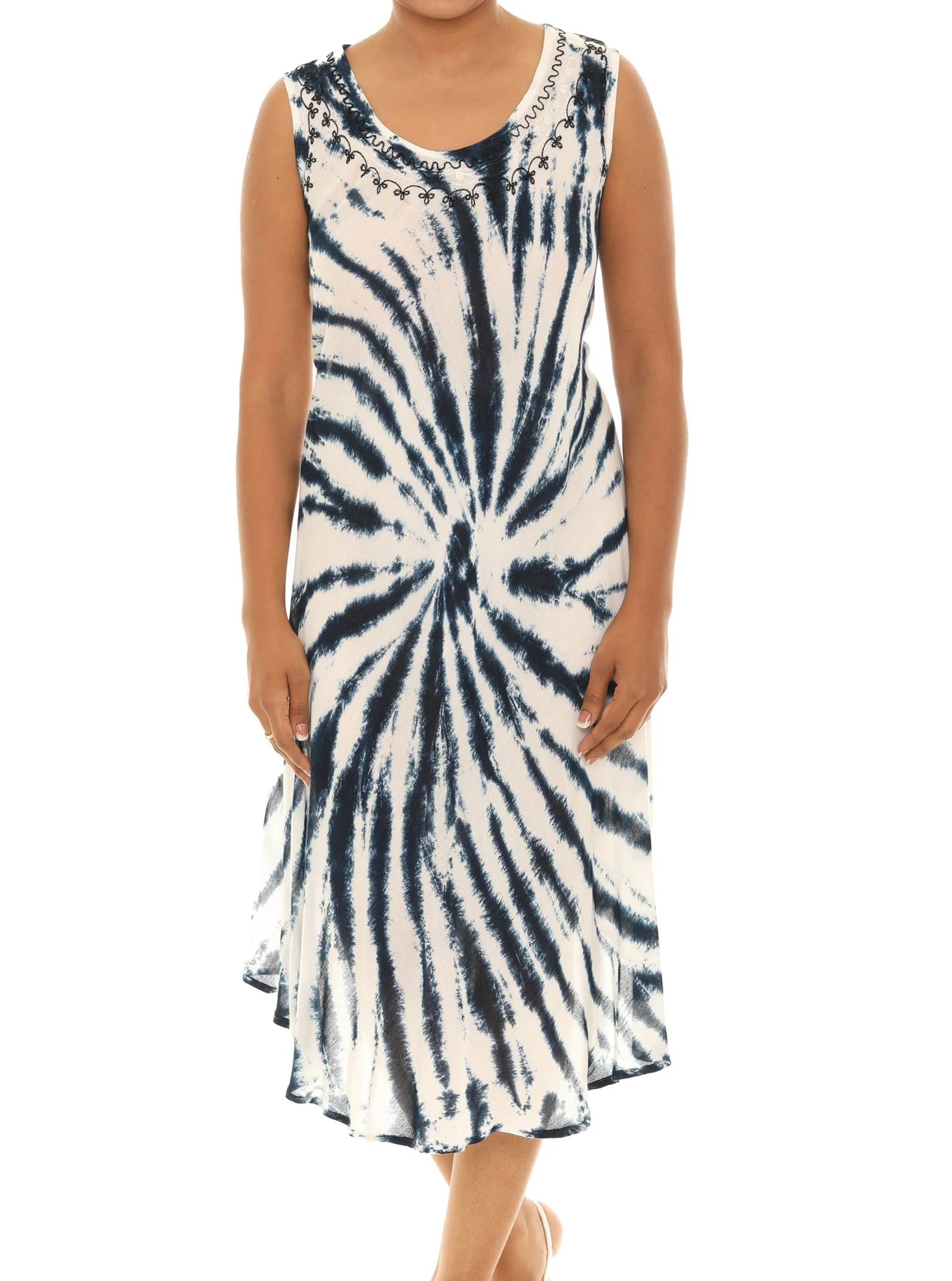 Spiral Tie Dye Rayon Sundress