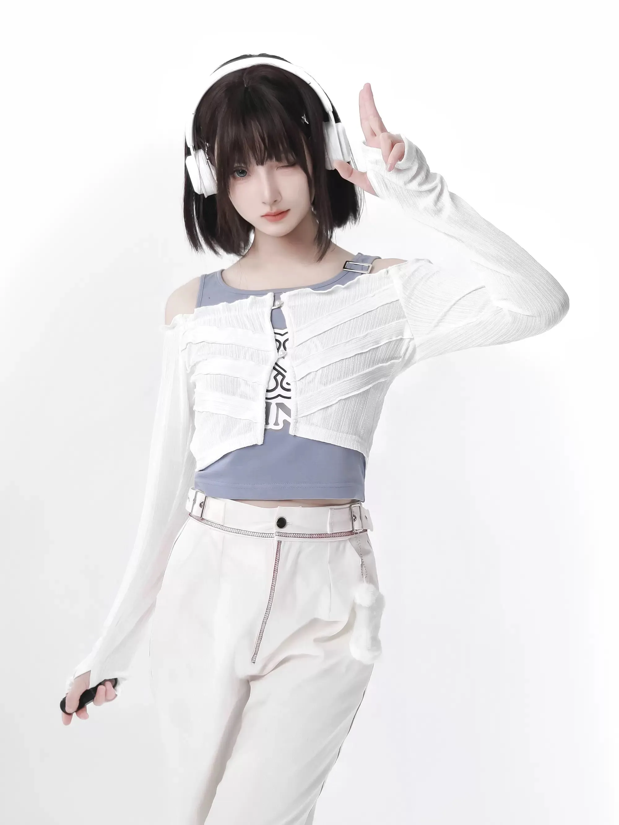 Suit Color Skeleton Summer Jacket Blue White Fresh Invasion Sunscreen