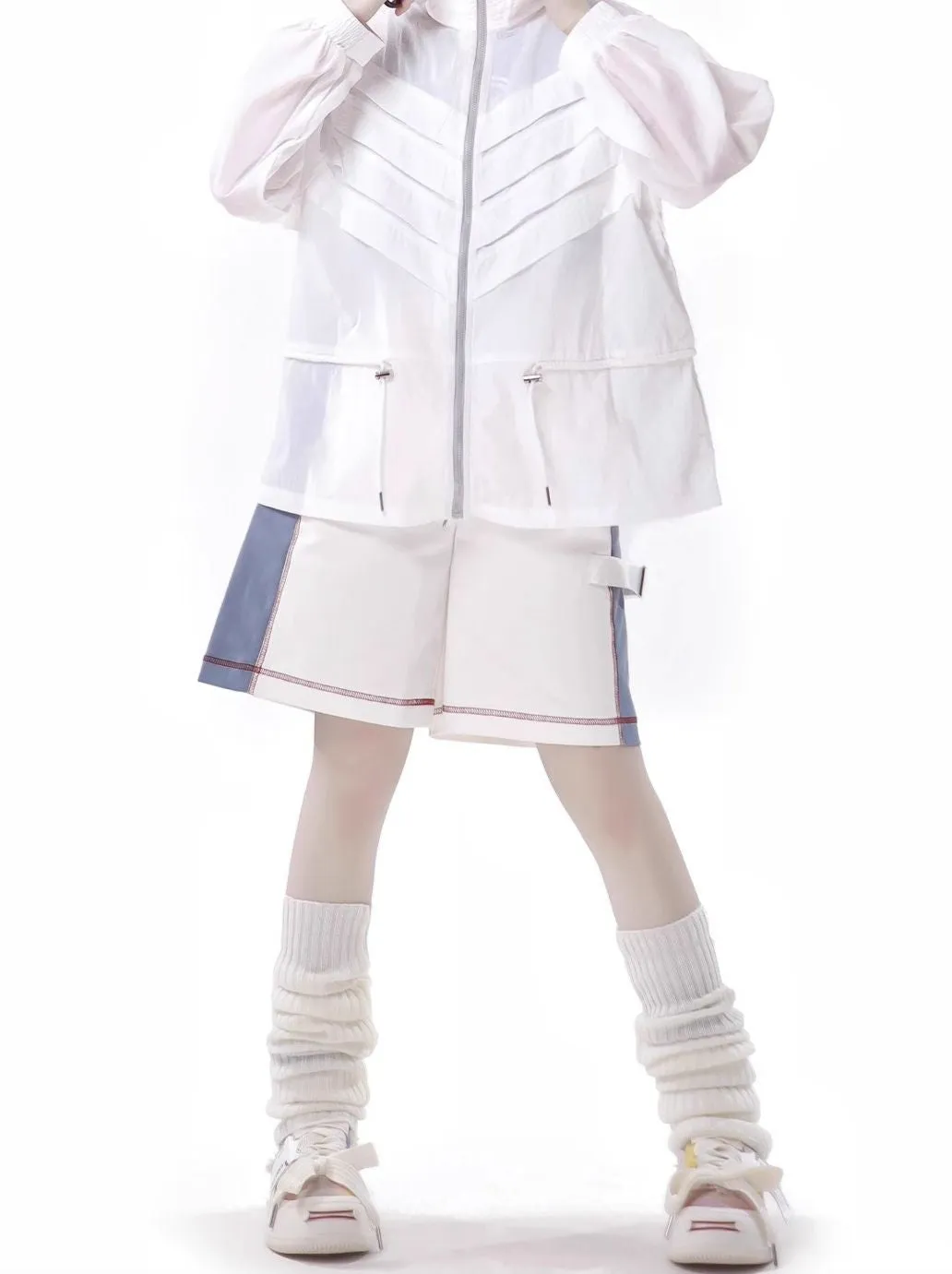 Suit Color Skeleton Summer Jacket Blue White Fresh Invasion Sunscreen