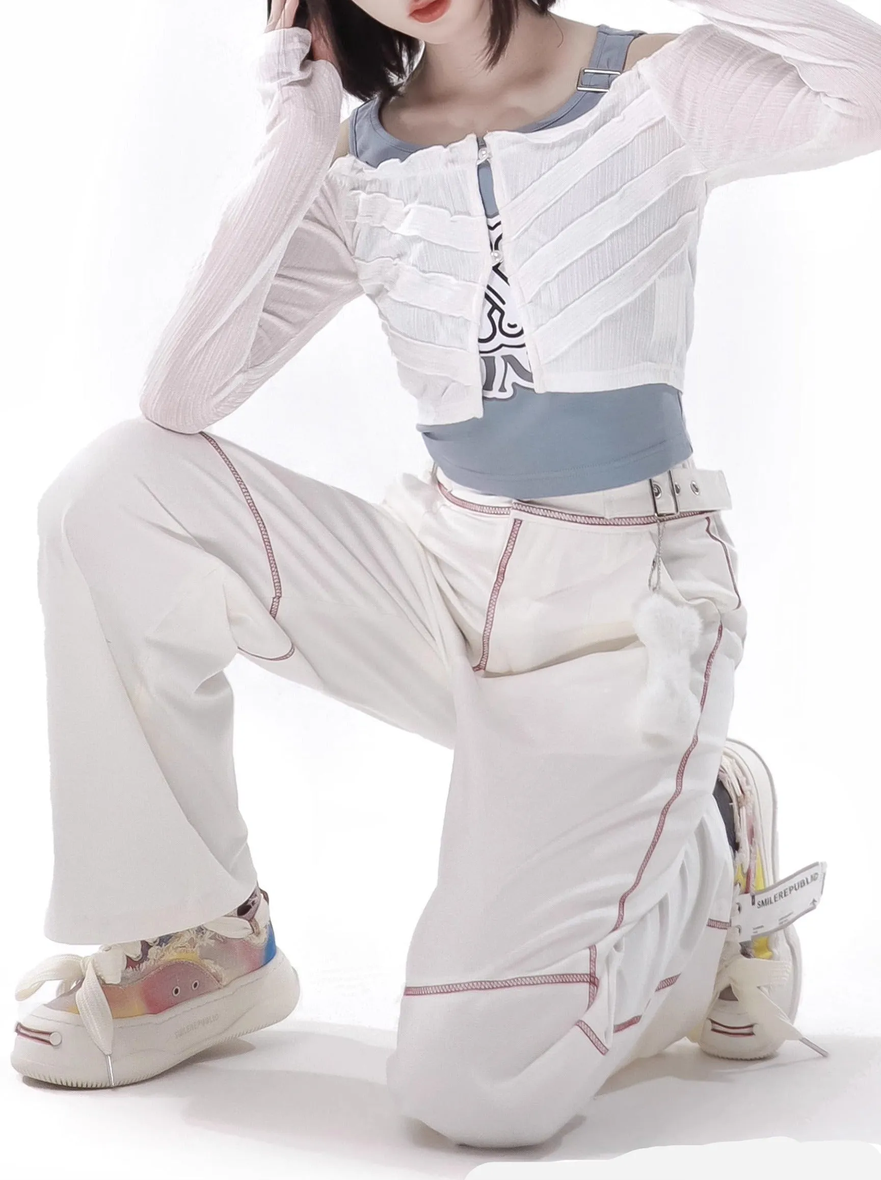 Suit Color Skeleton Summer Jacket Blue White Fresh Invasion Sunscreen