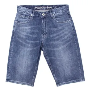 Summer Newest Loose Mid Waist Stretchy Men's Jean Shorts
