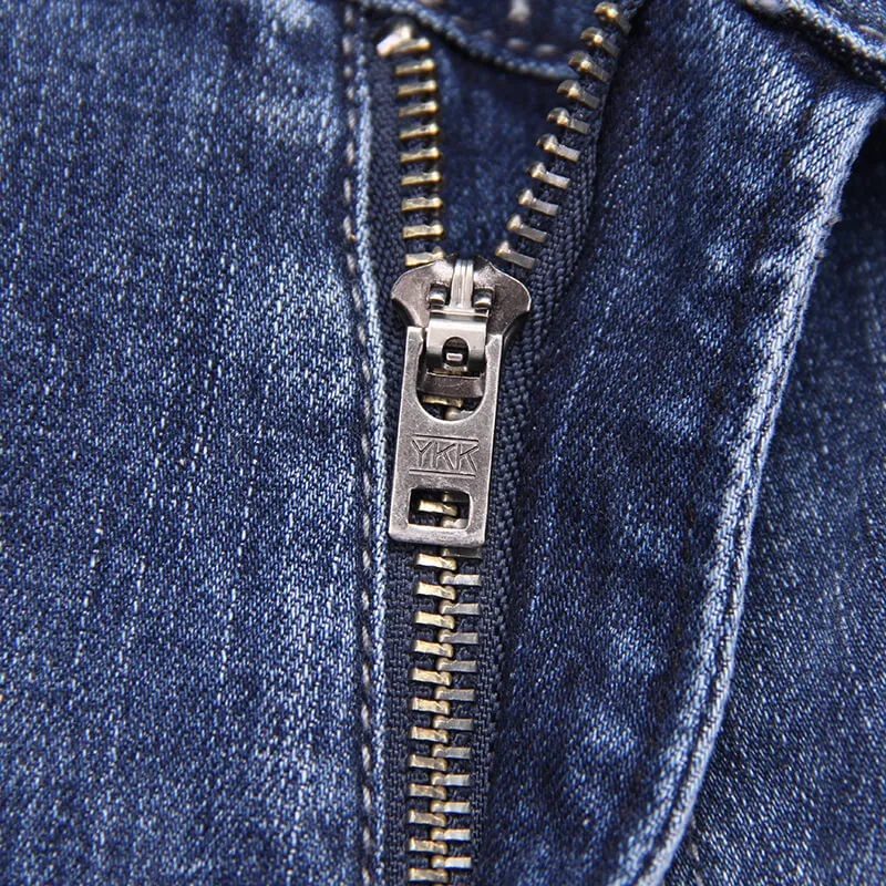 Summer Newest Loose Mid Waist Stretchy Men's Jean Shorts