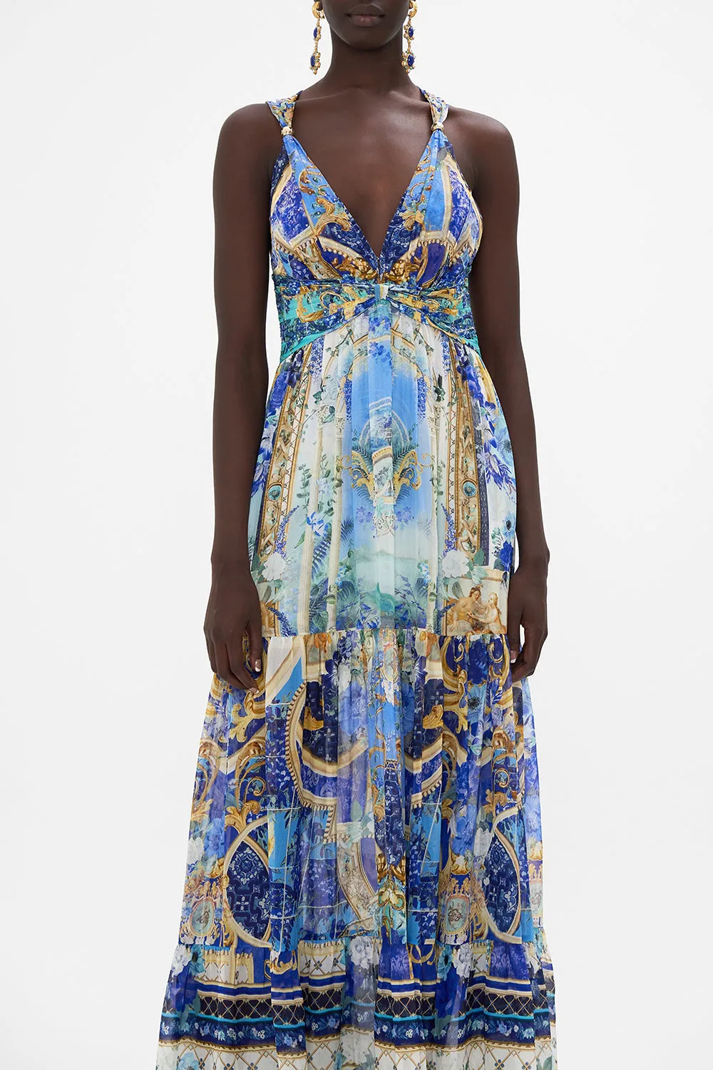 T BACK GATHERED PANEL DRESS VIEWS OF VESUVIUS