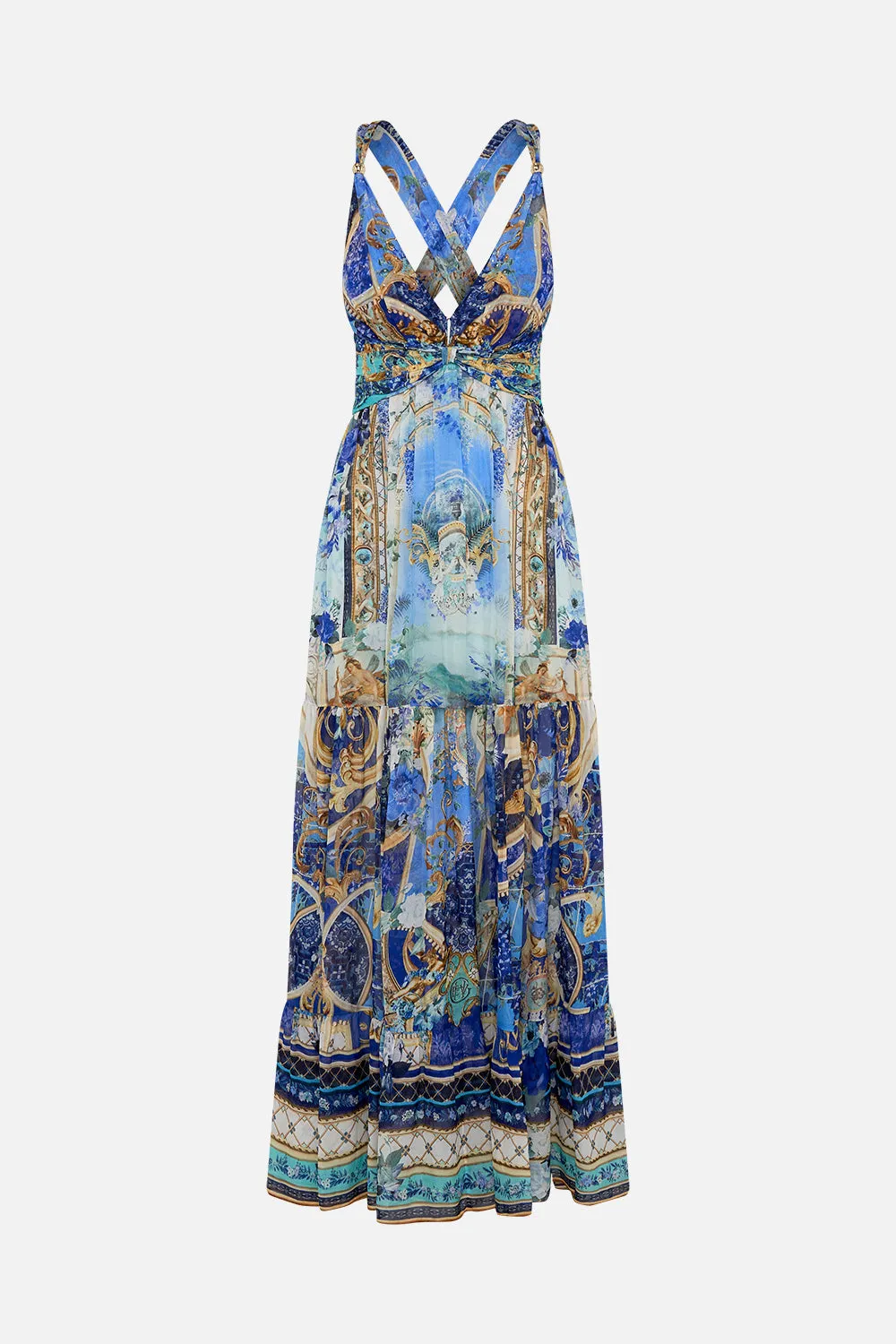 T BACK GATHERED PANEL DRESS VIEWS OF VESUVIUS