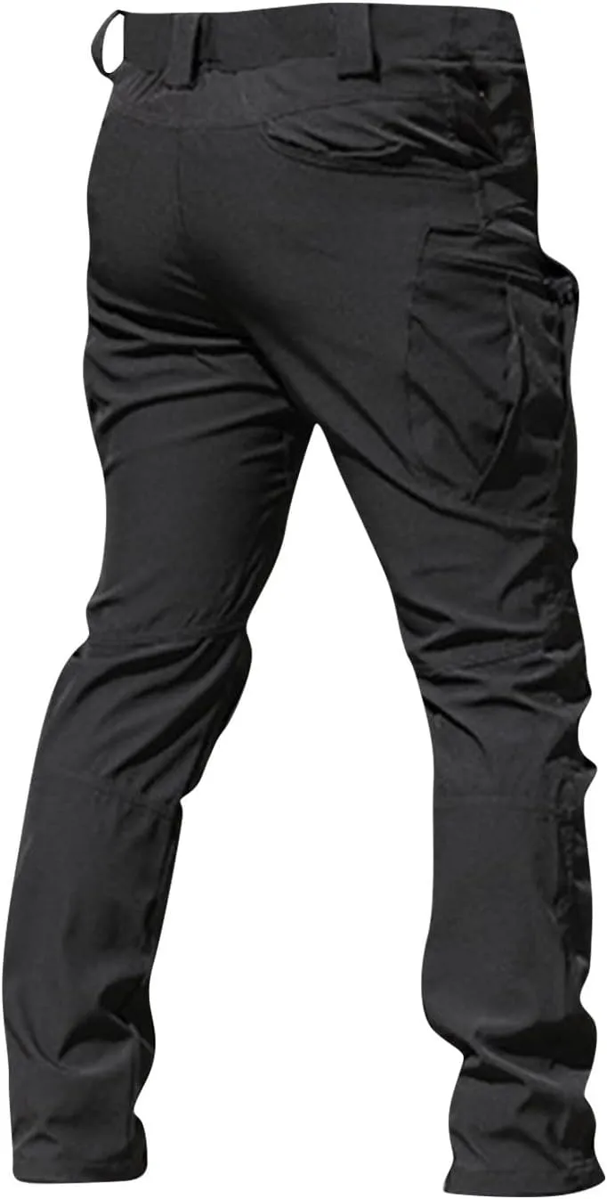Tactical Pants for Men Sweatpants with Multi Pockets Workout Drawstring Casual Relaxed Fit Hiking Joggers Tactical Cargo