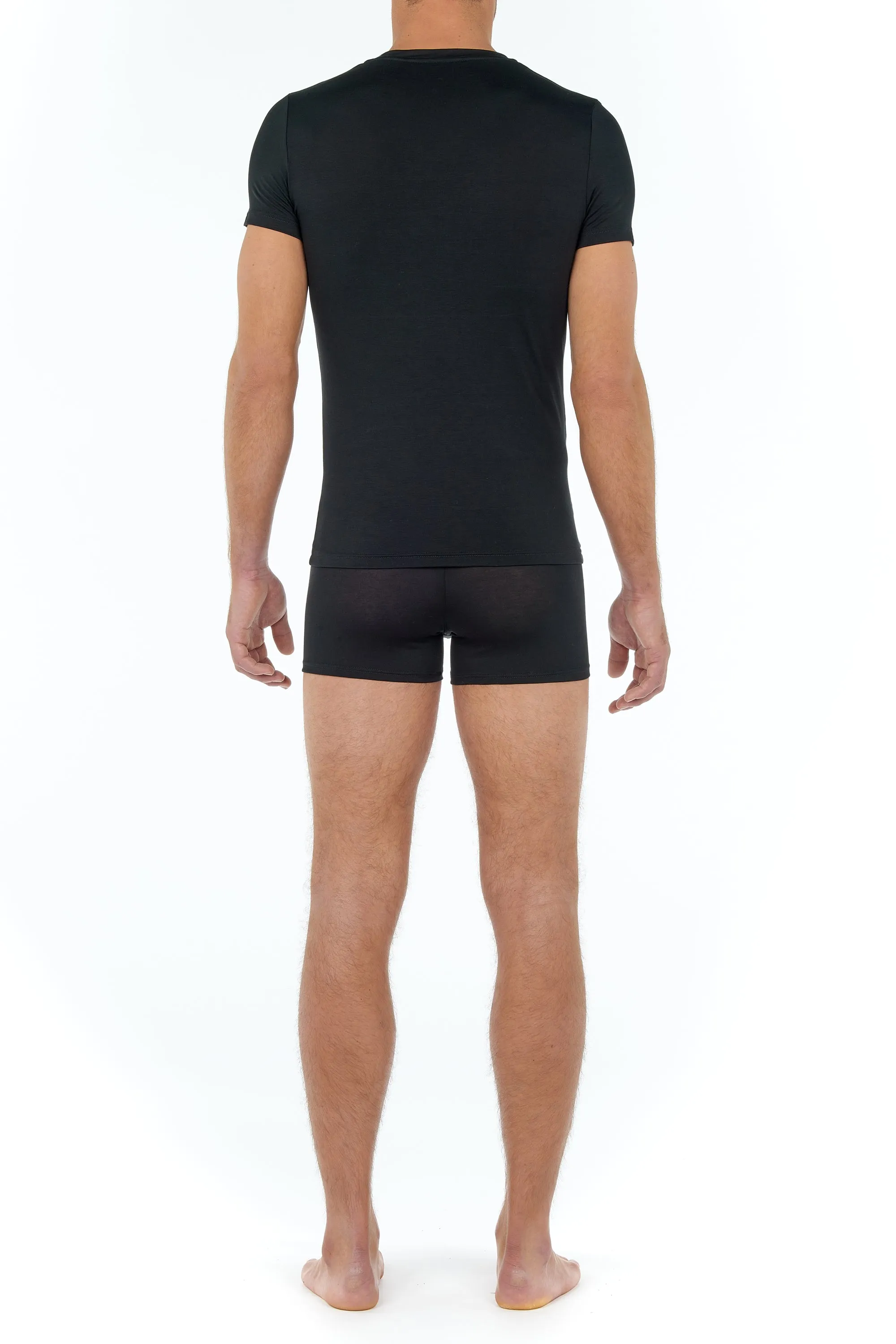 Tencel Soft T-Shirt V Neck | Black 402466-0004