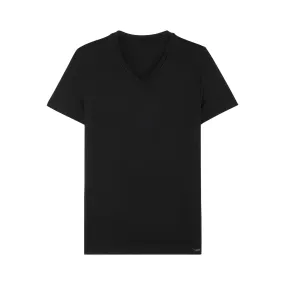 Tencel Soft T-Shirt V Neck | Black 402466-0004