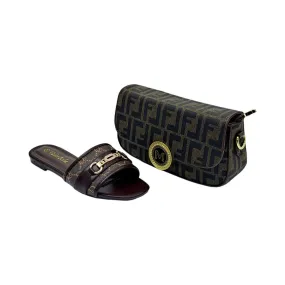 Valenbella Monogram Sandal and HandBag Set