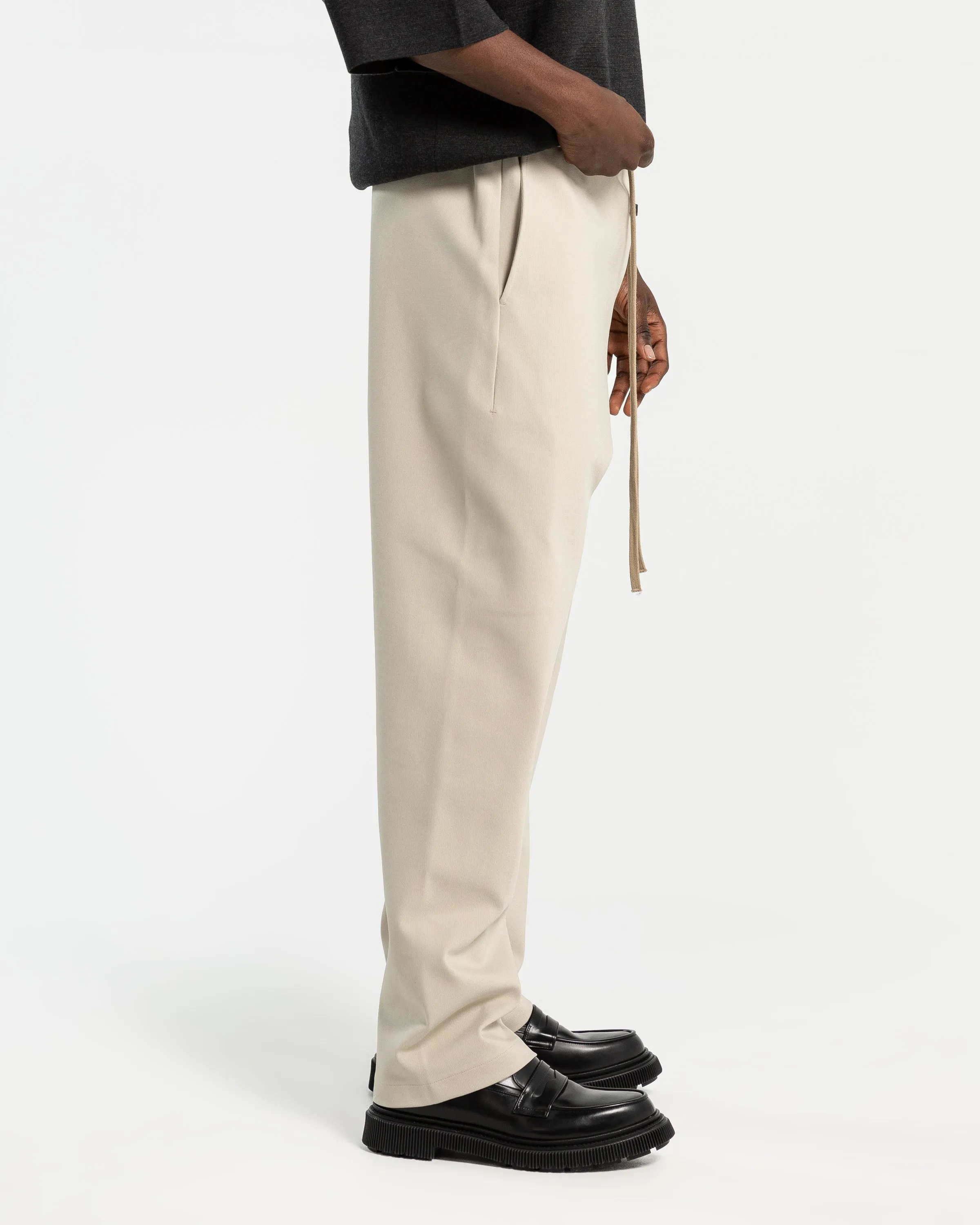 Viscose Tricot Relaxed Pant in Cement