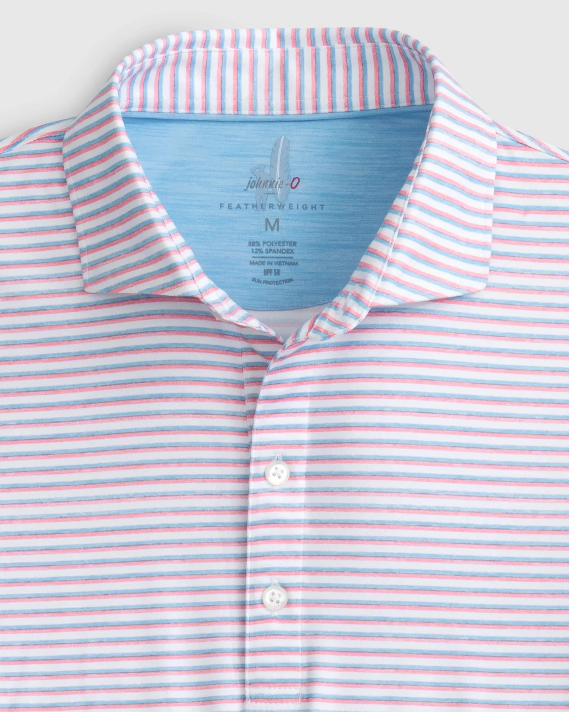 Warwick Striped Featherweight Performance Polo in Maliblu by Johnnie-O