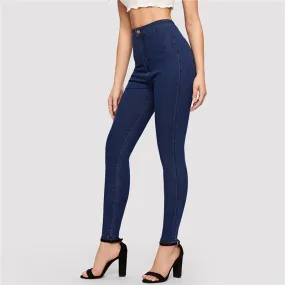 Women's Skinny High-Waist Stretchy Jeans
