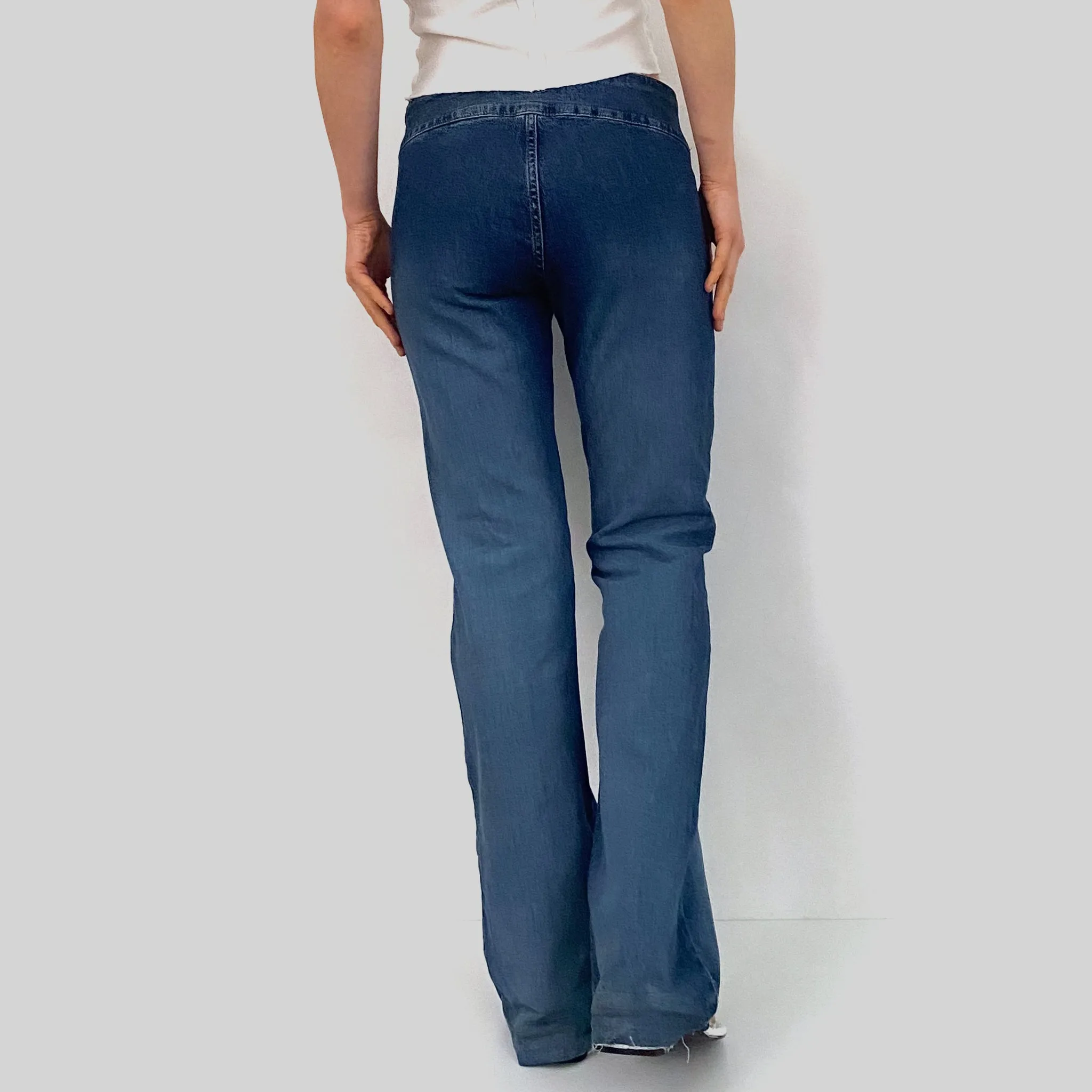 Y2K Buckle Belt Jeans - Small