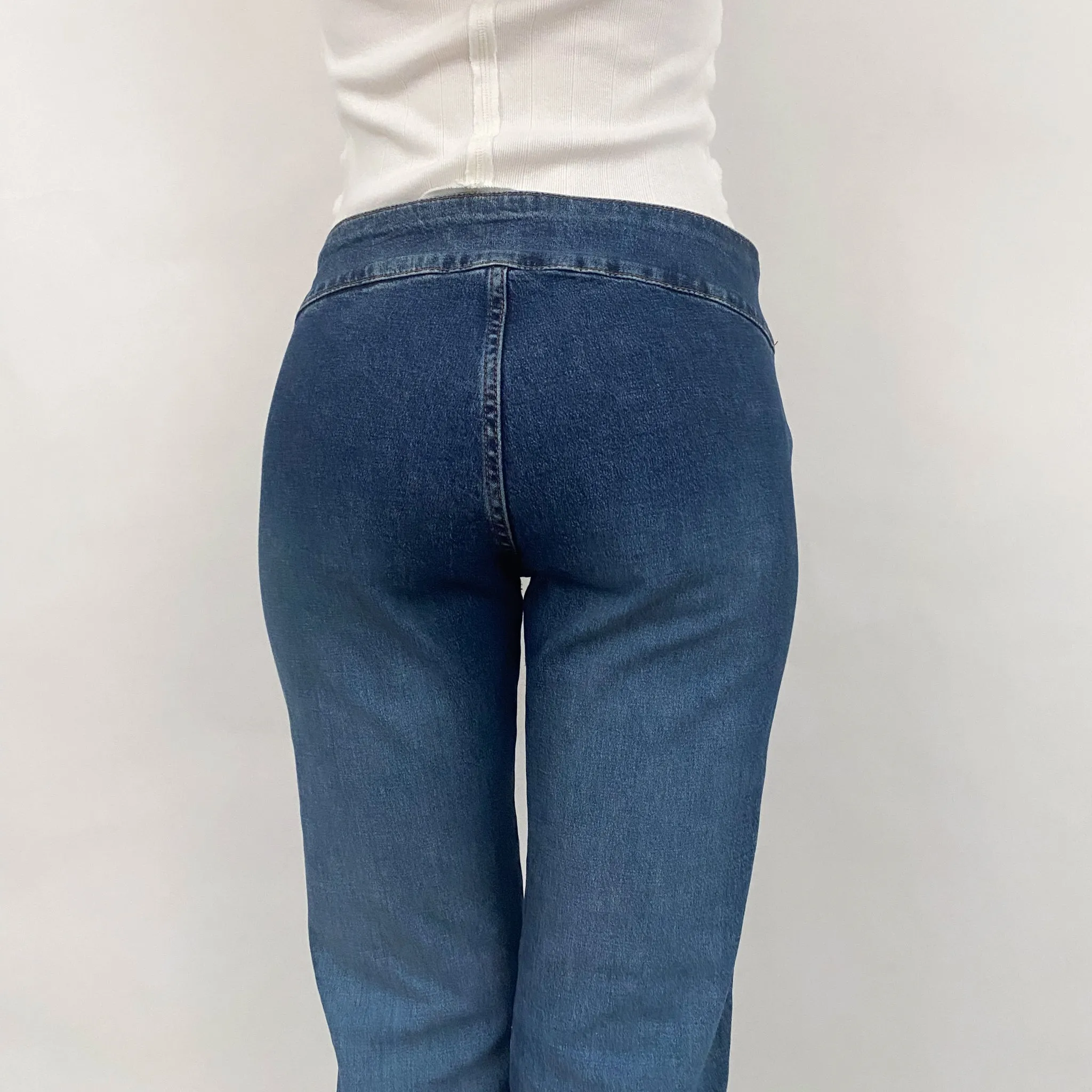 Y2K Buckle Belt Jeans - Small